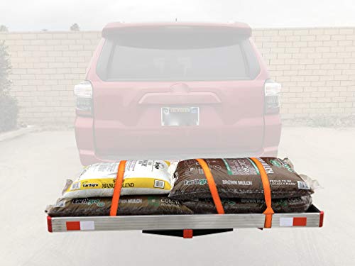 MaxxHaul 50149 500-lb Folding Aluminum Hitch Cargo Carrier Rack Q960635