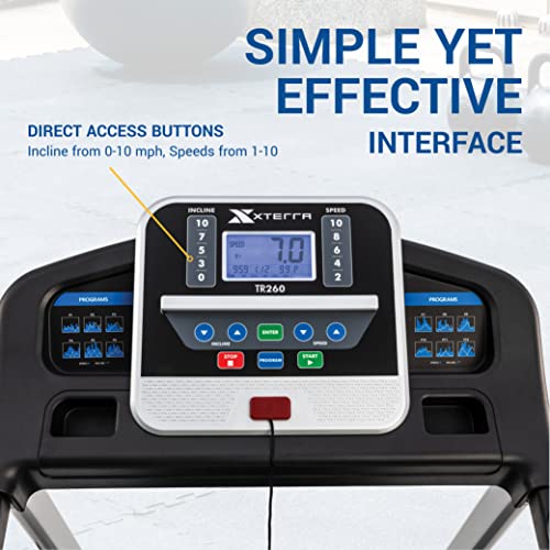XTERRA Fitness Folding Smart Treadmill, 250+ LB Capacity S290