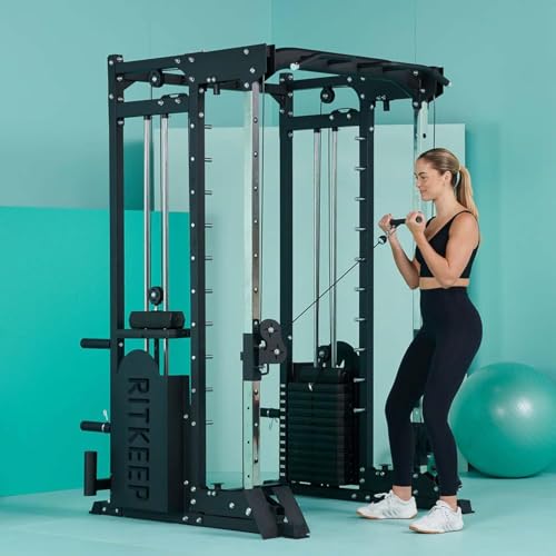 RitKeep PMAX 5600 Pro Smith Machine, All-in-One Home Gym with 2200lb Capacity and 320lb Weight Stack H2625