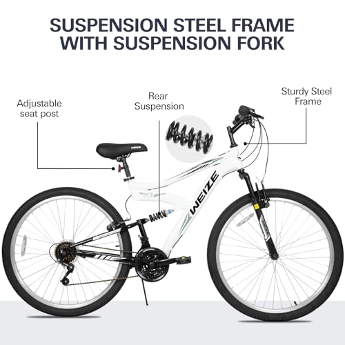 WEIZE Mountain Bike 26 27.5 inch Dual Full Suspension MTB Bicycle F2799