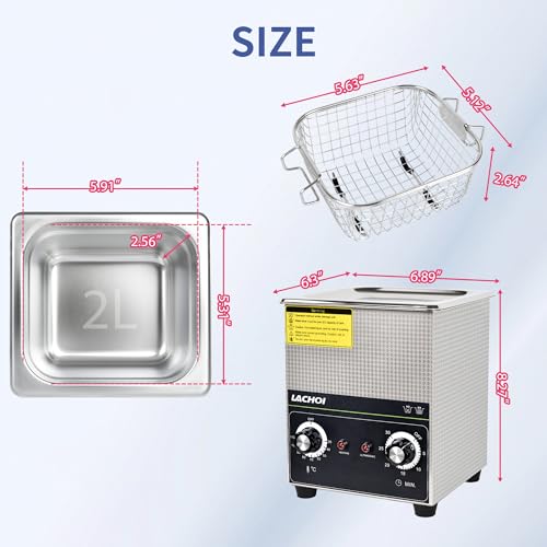 Ultrasonic Cleaner 800ml 40kHz with Timer for Jewelry Watch Ring J481292