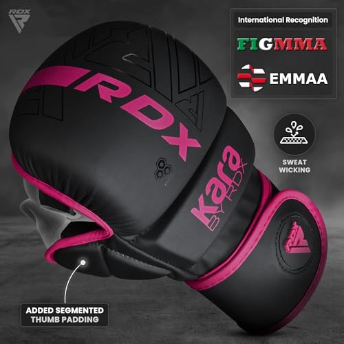 RDX MMA Gloves Hybrid Open Palm Maya Hide Leather Wrist Support Boxing Training Z623139