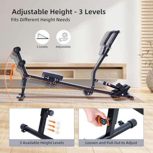 Sportneer Foldable Hydraulic Rowing Machine with 12-Level Resistance Z314