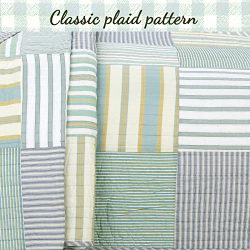 Cozy Line Home Fashions 100% Cotton Reversible Patchwork Quilt Bedding Set Queen K467643