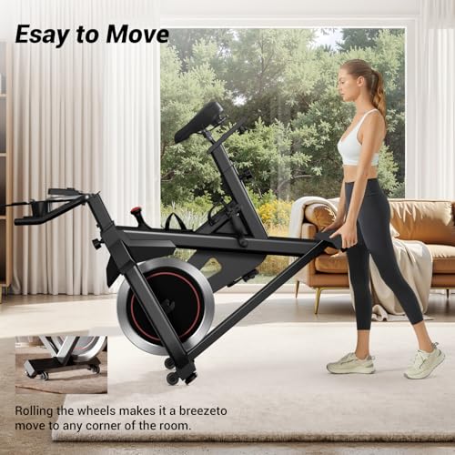 CURSOR FITNESS Exercise Bike, Stationary Bike for Home, 300 LBS Capacity U542