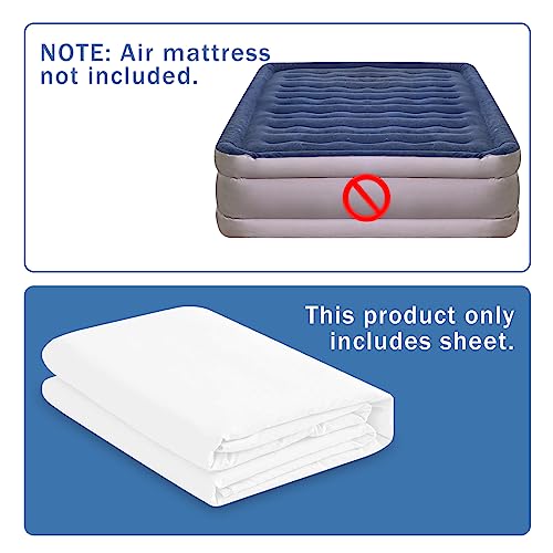 Bedecor Air Bed Sheets for Mattress Cover Removable Elastic Band Soft Breathable Twin XL Light Gray U508