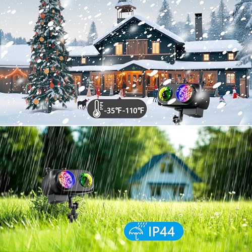 Halloween Christmas Projector Lights Outdoor with Remote, Waterproof Holiday Decor N1281
