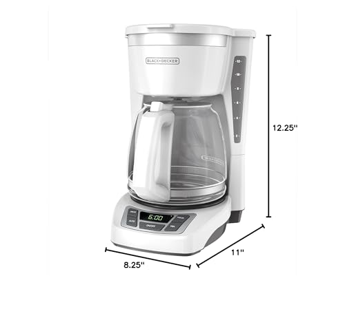 BLACK+DECKER 12-Cup Programmable Digital Coffee Maker, Black D647511