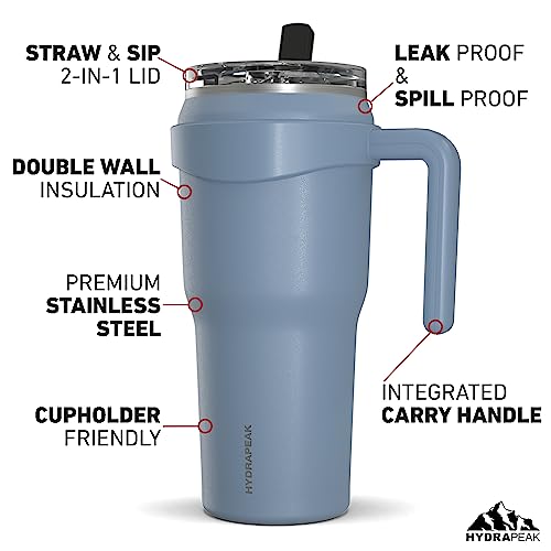 Hydrapeak Roadster 40oz Stainless Steel Tumbler with Straw Lid (Aqua) I313892