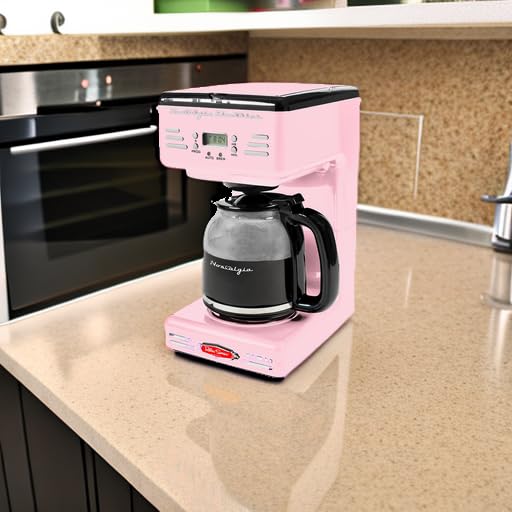 Nostalgia Retro 12-Cup Programmable Coffee Maker with LED Display, Aqua S6557