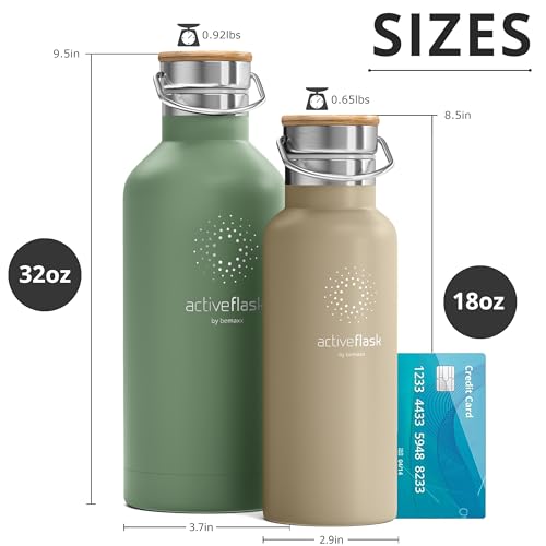 Active Flask 18/32 oz Stainless Steel Insulated Water Bottle with Straw P203