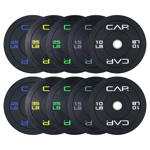 CAP Barbell 2-Inch Olympic Bumper Plate Weight Set O371151