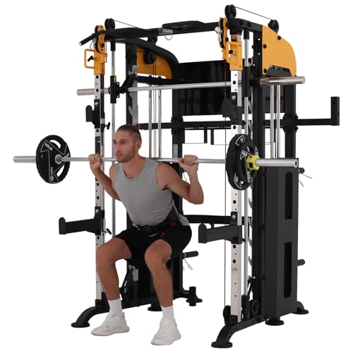 Altas Strength Smith Machine with Lever Arms Pulley Squat Rack Home Gym X54847