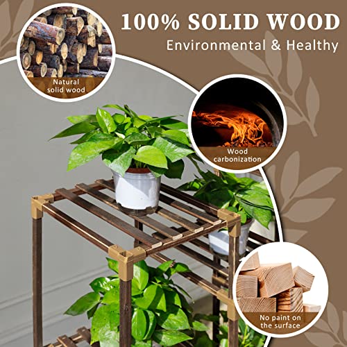 Uneedem Plant Stand Indoor Outdoor, 10-Tier Tall Plant Shelf for Multiple Plants A6522