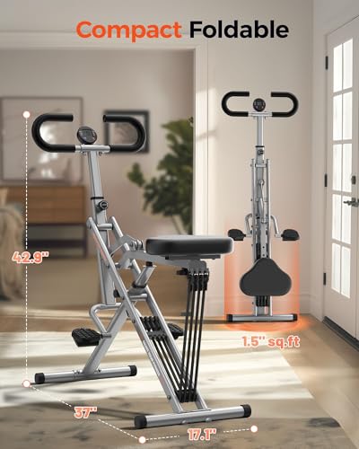 Sportsroyals Squat Machine for Home, Foldable Exercise Equipment with Adjustable Resistance O7532