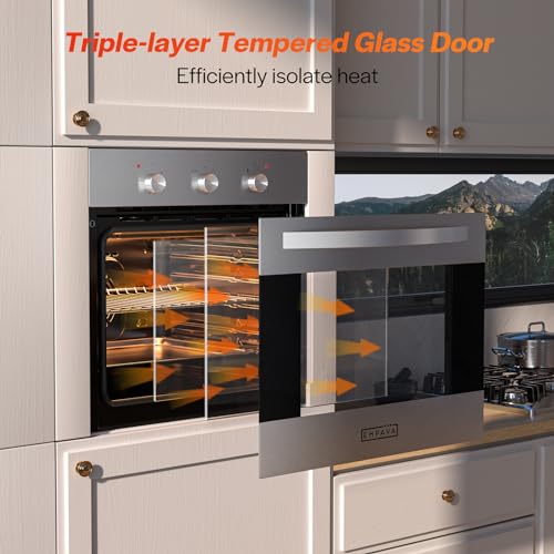 Empava 24 inch Electric Single Wall Oven with Convection, Stainless Steel K696155