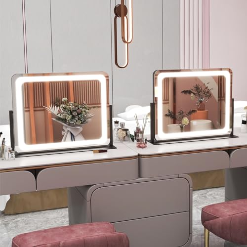 Vanity Mirror with Lights, 12.6"×15" LED Makeup Mirror, Touch Control Dimmable D52089
