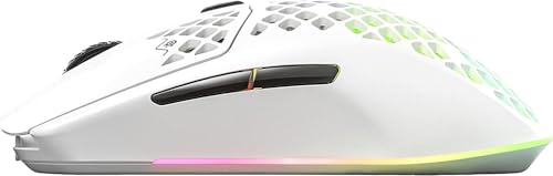 SteelSeries Aerox 3 Wireless Holey RGB Gaming Mouse, Ultra-lightweight, Onyx O713