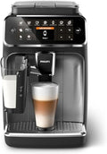 PHILIPS 4400 Series Fully Automatic Espresso Machine with LatteGo, Black Chrome D322