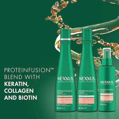 Nexxus Unbreakable Care Shampoo, Conditioner & Leave-In Spray 3 Pack for Fine Hair K19451