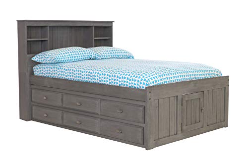 Discovery World Furniture White Full Bookcase Bed with 6 Drawers Z895159