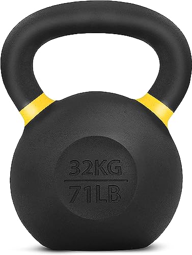 Yes4All Powder Coated Cast Iron Kettlebell Weight Set for Home Gym N15817