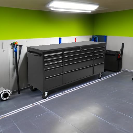 CHETTO C 72 in Rolling Tool Chest with Drawers, Black S79484