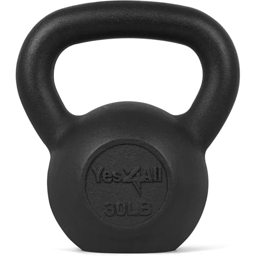 Yes4All 5-80 lbs Cast Iron Kettlebell for Strength Training M7531