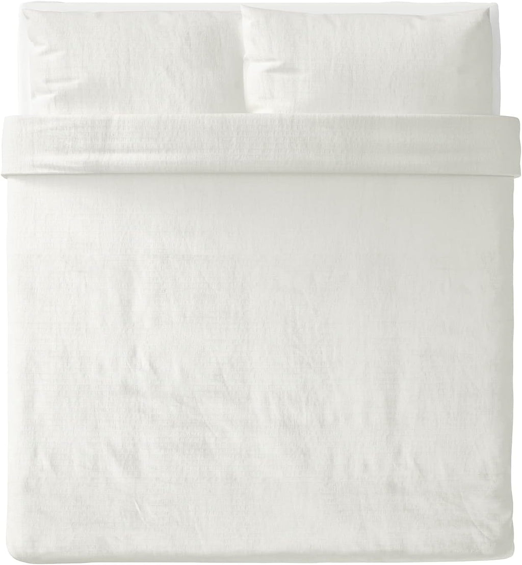Ikea Ofelia VASS Duvet Cover and Pillowcases, King, White X3919