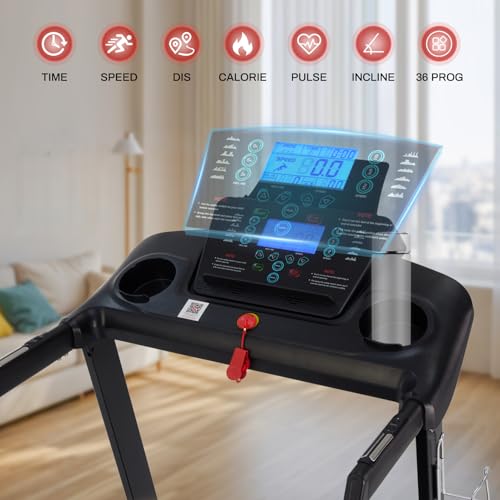 Foldable Treadmill for Home with Auto Incline and Bluetooth N9768