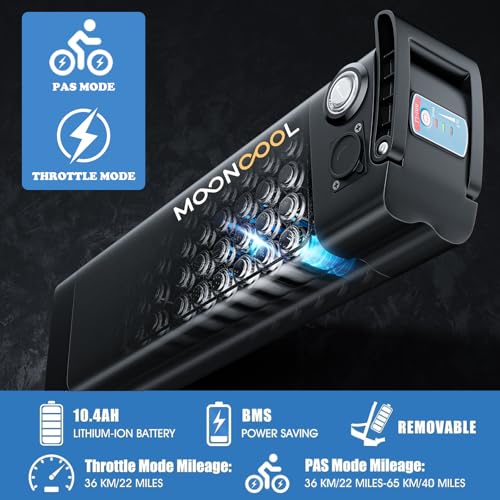 MOONCOOL Electric Tricycle for Adults 350W 36V Removable Battery 7 Speeds P222040