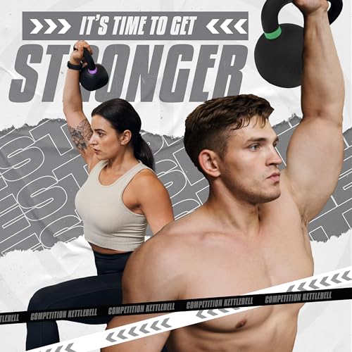 Yes4All Powder Coated Cast Iron Kettlebell Weight Set for Home Gym N15817