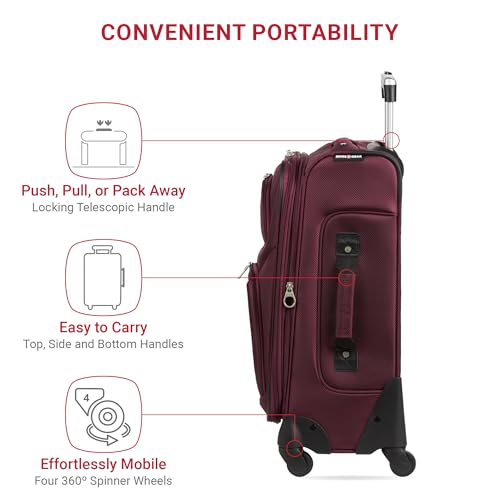 SwissGear Sion Softside Expandable Luggage, Black, 29-Inch C81483