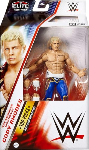 Mattel WWE Top Picks Elite Cody Rhodes 6-Inch Action Figure & Accessories Set Z658657