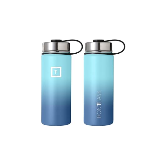 IRON °FLASK Stainless Steel Insulated Water Bottle with 3 Lids, 40 oz U19688