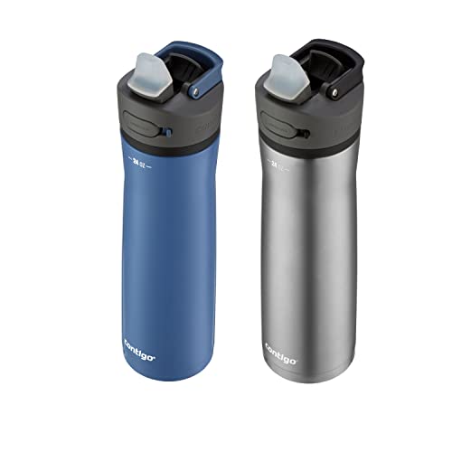 Contigo Ashland 2.0 Water Bottle with AUTOSPOUT Lid, 24oz, Blue Corn B78449