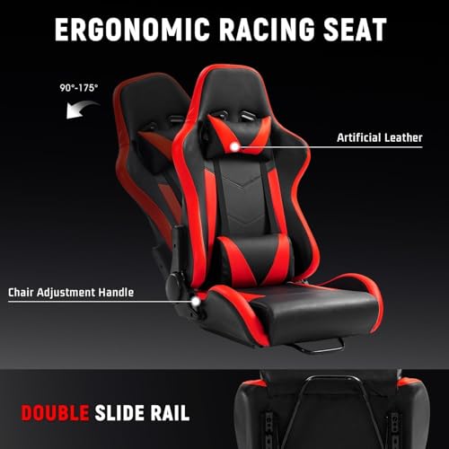 Dardoo G29 Adjustable Gaming Sim Cockpit with Red Seat U47373