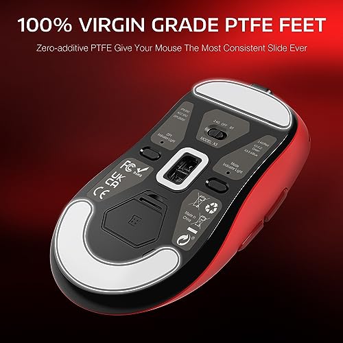 ATTACK SHARK X3 Wireless Gaming Mouse, 49g Ergonomic, PAW3395 26K DPI, White C238377
