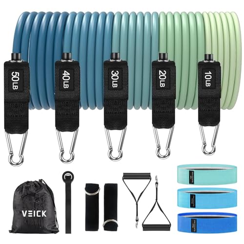 VEICK Resistance Bands with Handles for Home Workout O75059