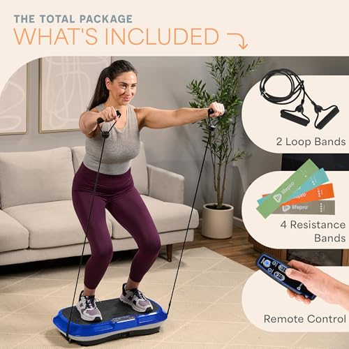 Lifepro Waver Vibration Plate Exercise Machine with Loop Bands V797593