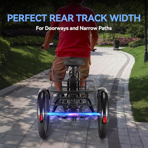 Vivi T01 20" x2.6 Fat Tire Electric Tricycle for Adults, 750W Peak, Folding 3-Wheel Bike D7496