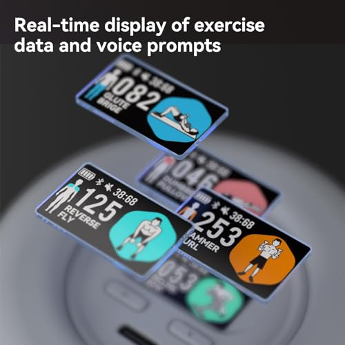 Smart Dumbbells Set with Speaking Display - Home Gym Exercise Equipment - Set of 2 C53647