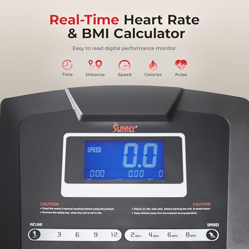 Sunny Health & Fitness Smart Treadmill with Auto Incline - SF-T7515SMART T120697