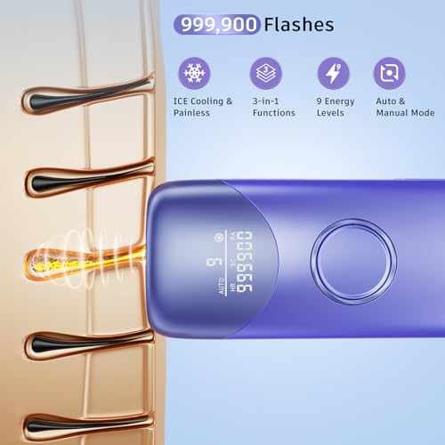 Ubroo IPL Laser Hair Removal Device with 5℃ Ice Cooling for Women Men C227628