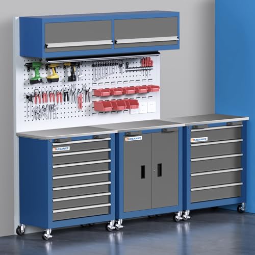 7-Drawer Rolling Toolbox with Lockable Wheels and Keyed Locking System J502595