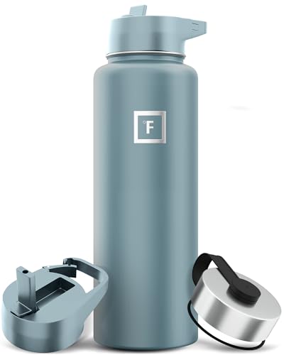IRON °FLASK Stainless Steel Insulated Water Bottle with 3 Lids, 40 oz U19688