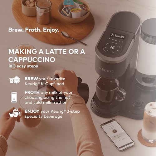 Keurig K-Cafe Single-Serve Coffee, Latte & Cappuccino Maker with Milk Frother, Dark Charcoal H6761
