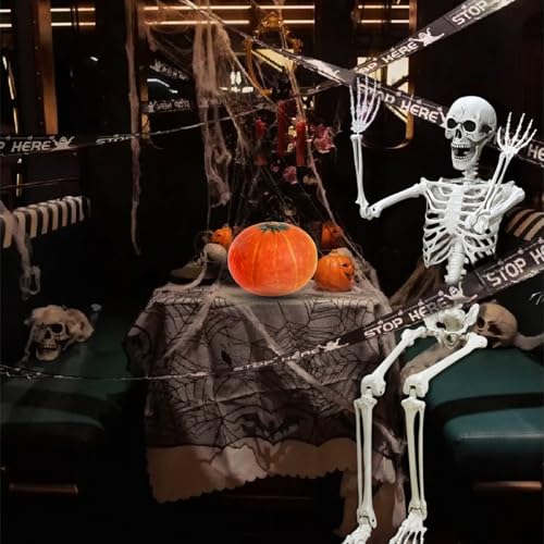 Wocst 5.4Ft Poseable Halloween Skeleton with Movable Joints G229
