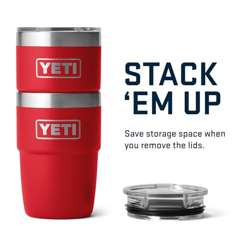 YETI Rambler 8 oz Stackable Cup, Stainless Steel, Vacuum Insulated with MagSlider Lid S120489