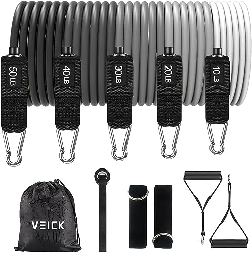 VEICK Resistance Bands with Handles for Home Workout O75059